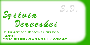 szilvia derecskei business card